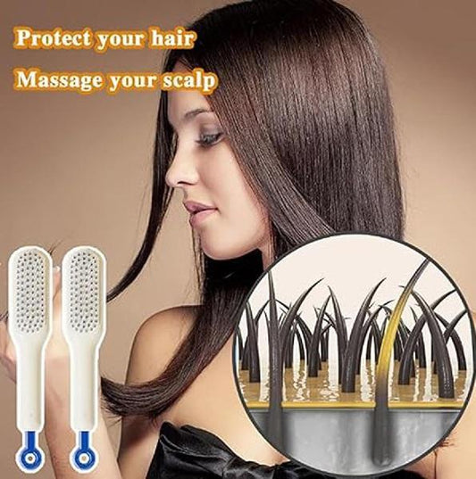 One-Click Self-Cleaning Hair Brush – Anti-Static & Massage Pro